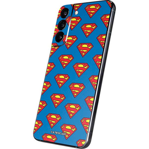 DC Comics Superman Logo Pattern Galaxy S22 Plus Skin